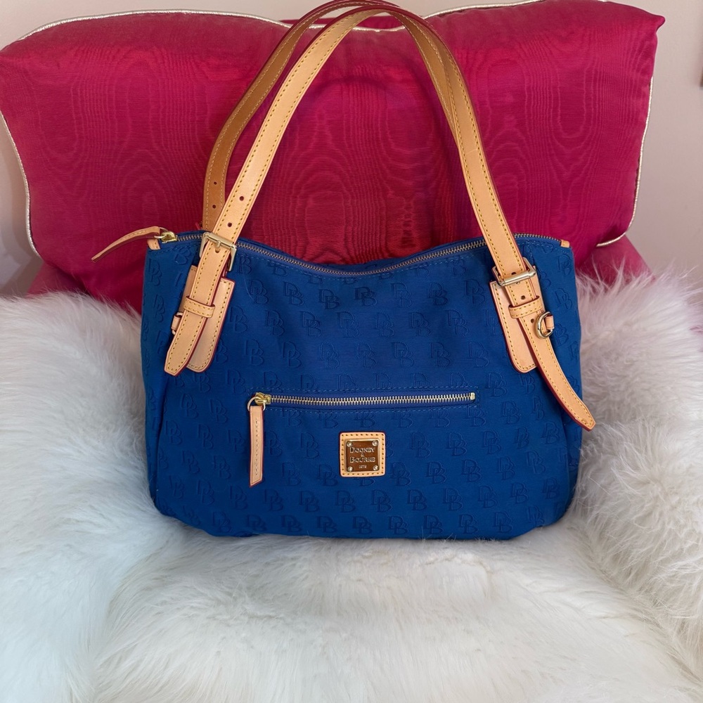 Dooney & Bourke Blue Canvas Handbag New